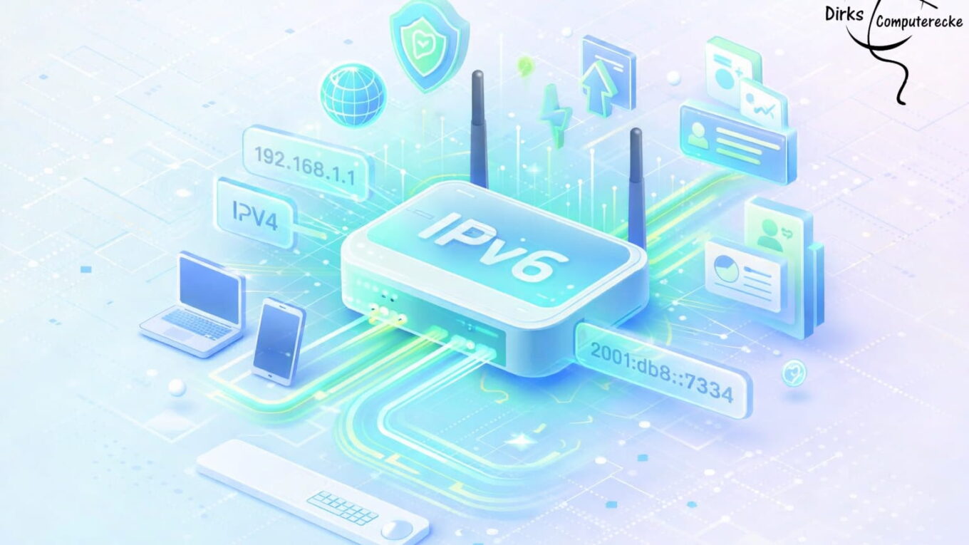 IPv6 einfach erklärt mit Router, Geräten und Datenverbindungen im Netzwerk