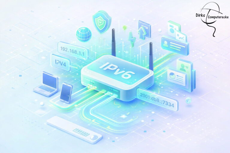 IPv6 einfach erklärt mit Router, Geräten und Datenverbindungen im Netzwerk