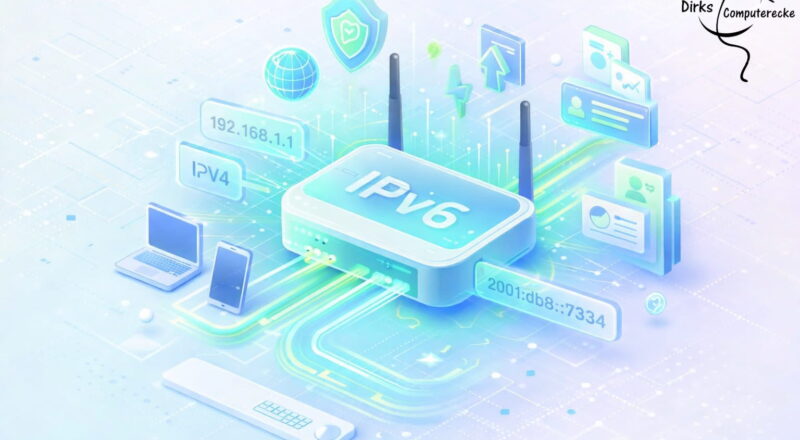 IPv6 einfach erklärt mit Router, Geräten und Datenverbindungen im Netzwerk