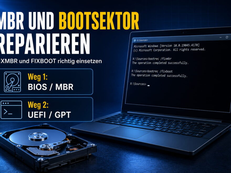MBR und Bootsektor reparieren – FIXMBR und FIXBOOT richtig einsetzen