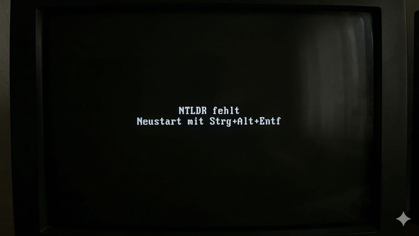 Fehlermeldung NTLDR fehlt auf schwarzem Bildschirm beim Computer-Start