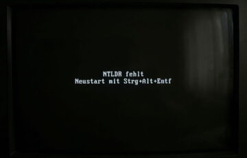 Fehlermeldung NTLDR fehlt auf schwarzem Bildschirm beim Computer-Start