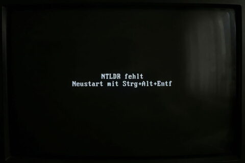 Fehlermeldung NTLDR fehlt auf schwarzem Bildschirm beim Computer-Start