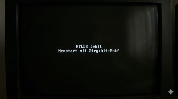 Fehlermeldung NTLDR fehlt auf schwarzem Bildschirm beim Computer-Start