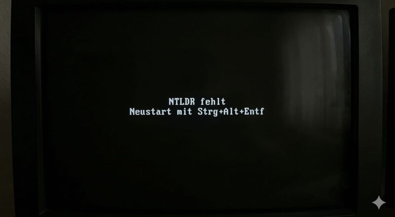 Fehlermeldung NTLDR fehlt auf schwarzem Bildschirm beim Computer-Start