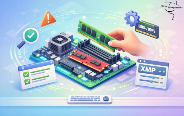 Defekten Arbeitsspeicher austauschen und neuen RAM in Mainboard einbauen