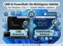 Infografik CMD und PowerShell Befehle für Windows 10 und 11