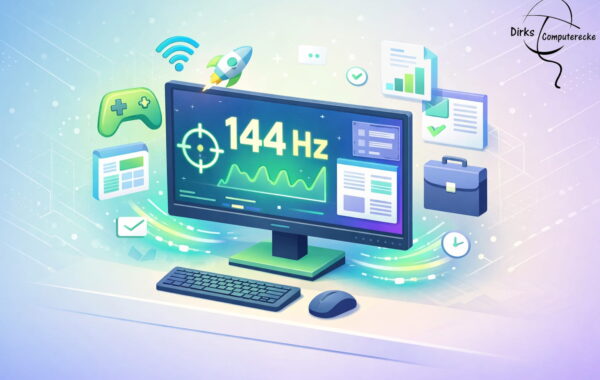 144 Hz Monitor im Büro und Gaming Einsatz mit flüssiger Darstellung