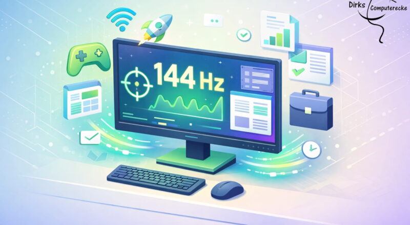 144 Hz Monitor im Büro und Gaming Einsatz mit flüssiger Darstellung