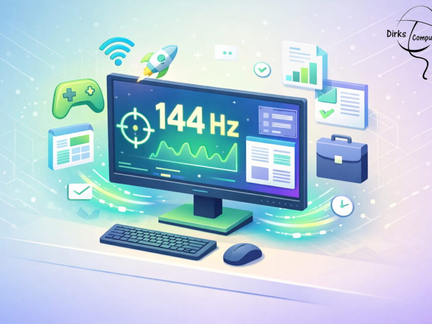 144 Hz Monitor im Büro und Gaming Einsatz mit flüssiger Darstellung