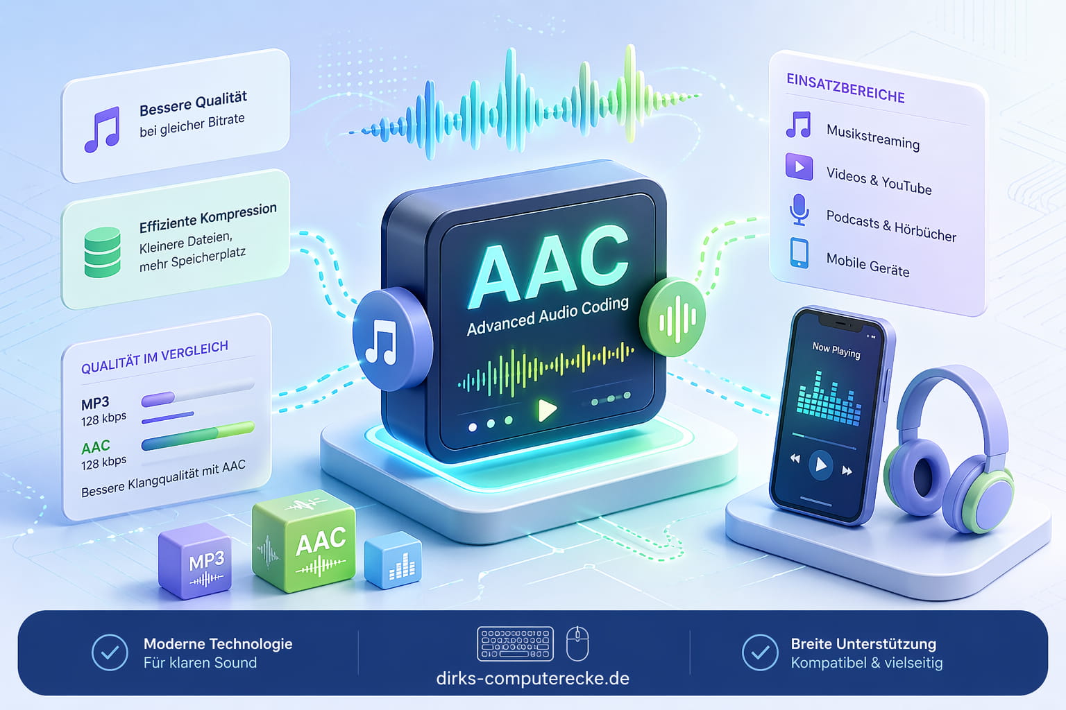 AAC Audioformat einfach erklärt – Vorteile, Qualität und Einsatzbereiche im Überblick