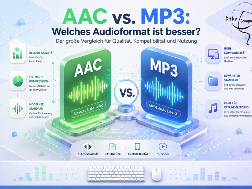 AAC vs MP3 Vergleich der Audioformate mit Fokus auf Qualität, Kompression und Kompatibilität