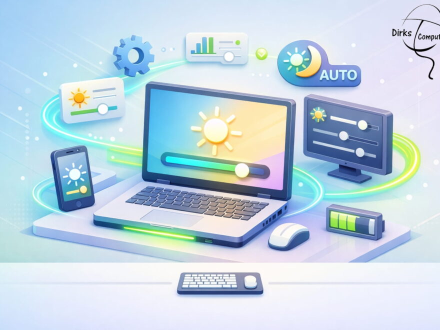 Bildschirmhelligkeit in Windows anpassen mit Helligkeitsregler auf Laptop und Monitor