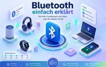 Bluetooth einfach erklärt: Drahtlose Verbindung zwischen Smartphone, Kopfhörern und Laptop verständlich dargestellt