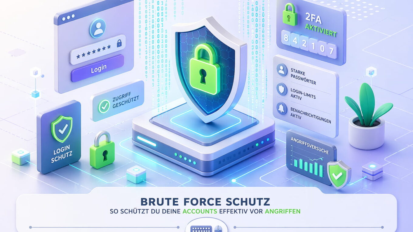 Brute Force Schutz für Accounts mit 2FA, Login-Limits und Sicherheitsmaßnahmen gegen Angriffe