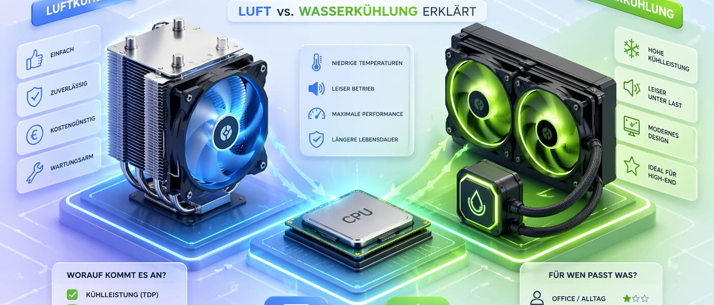 CPU-Kühler Guide: Luftkühler vs Wasserkühlung im Vergleich
