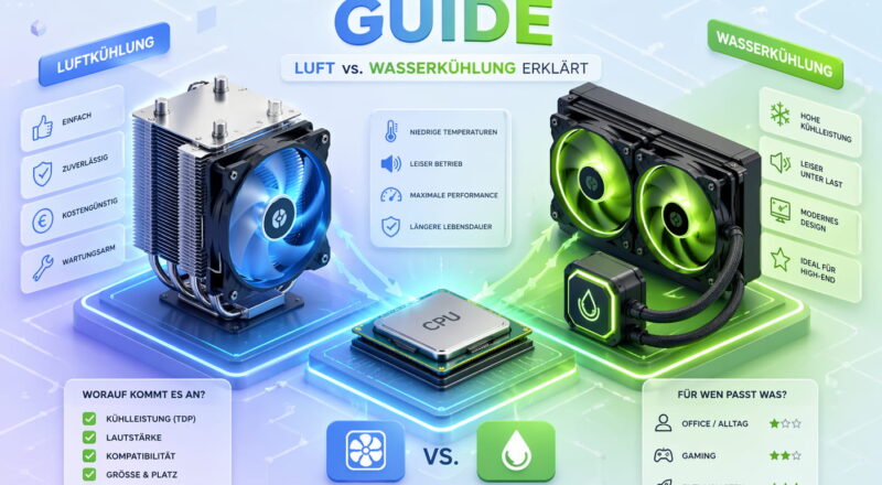 CPU-Kühler Guide: Luftkühler vs Wasserkühlung im Vergleich