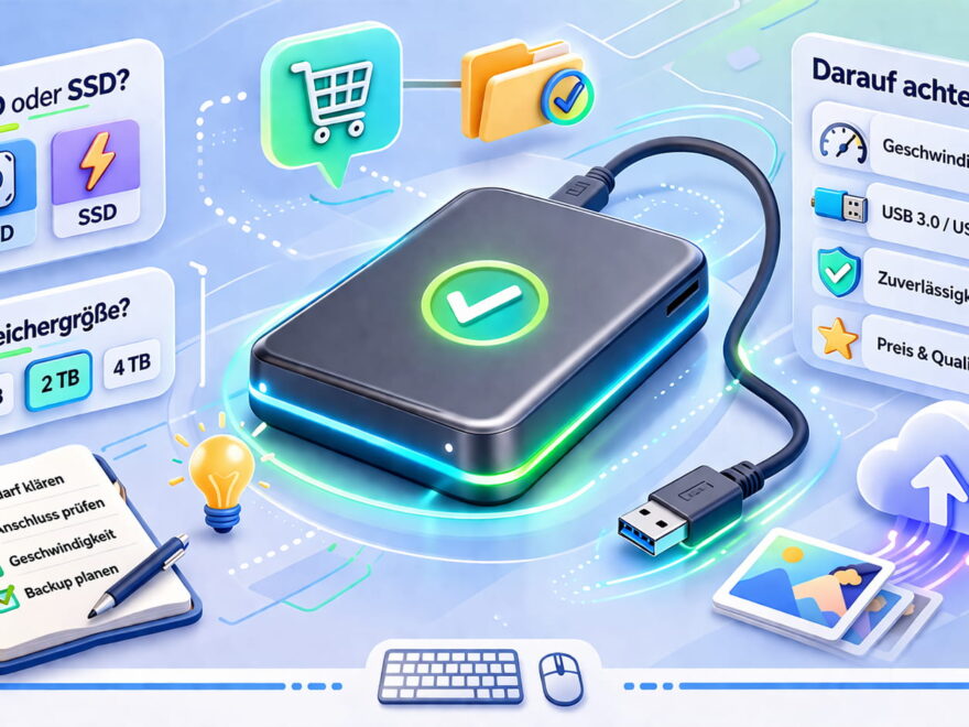 Externe Festplatte kaufen: HDD oder SSD, Speichergröße und wichtige Kaufkriterien im Überblick