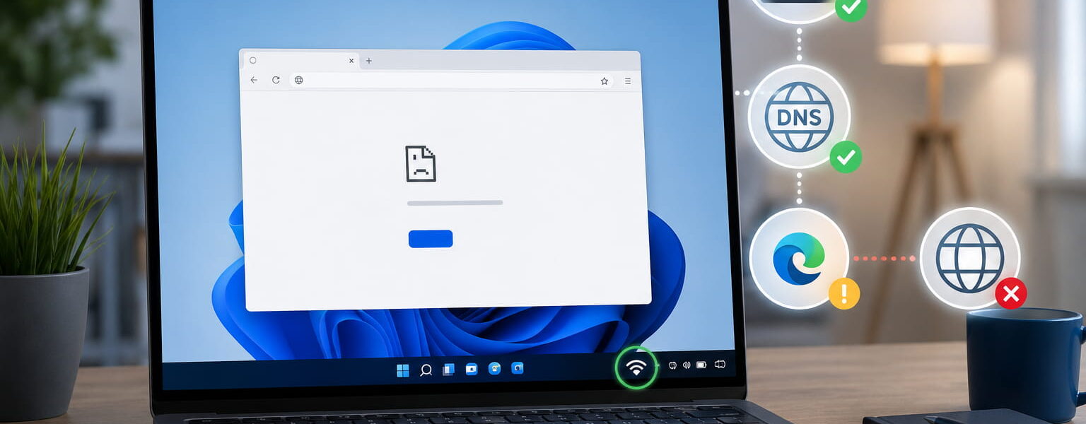 Internet verbunden, aber Webseiten laden unter Windows 11 nicht