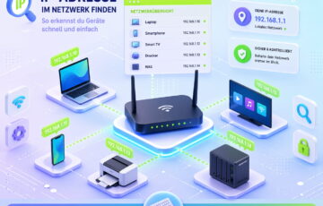 IP-Adresse im Netzwerk finden: Übersicht verbundener Geräte im Heimnetzwerk mit Router und IP-Adressen
