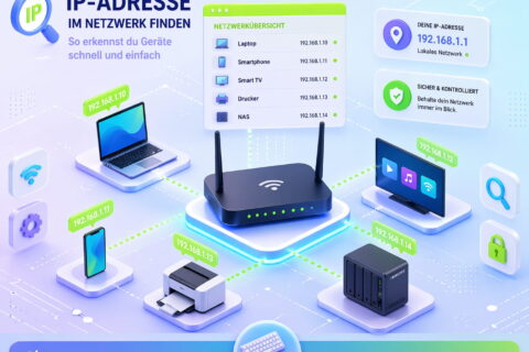IP-Adresse im Netzwerk finden: Übersicht verbundener Geräte im Heimnetzwerk mit Router und IP-Adressen