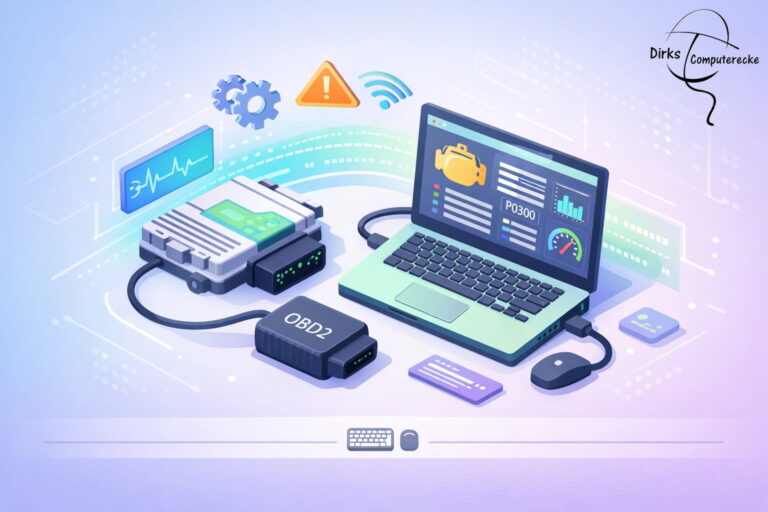 KFZ-Steuergerät auslesen am Laptop mit OBD2-Adapter unter Windows