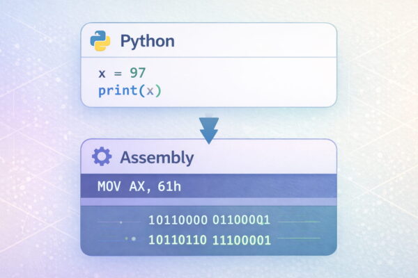 Maschinencode einfach erklärt: Umwandlung von Python-Code in Assembly und Binärcode