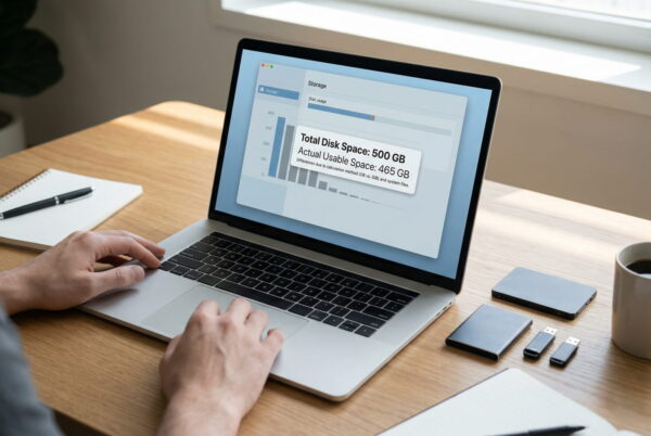 Unterschied zwischen MB und MiB am Beispiel von angezeigtem und tatsächlichem Speicherplatz