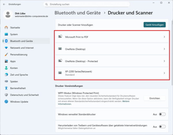 Mehrere Drucker in Windows verwalten und den Überblick behalten Mehrere Drucker in Windows verwalten und Übersicht in den Drucker Einstellungen behalten