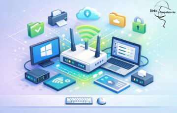 Netzwerk einrichten unter Windows mit Router, Laptop und PC im Heimnetzwerk