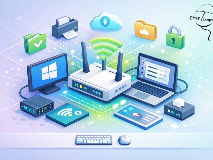 Netzwerk einrichten unter Windows mit Router, Laptop und PC im Heimnetzwerk