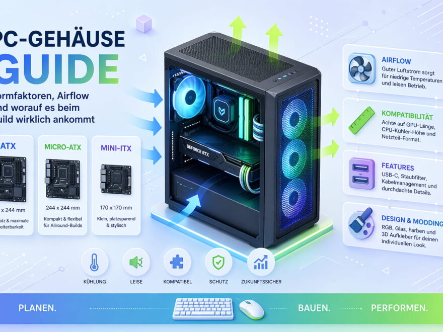 PC-Gehäuse Guide mit Überblick zu Formfaktoren, Airflow und Kompatibilität für den PC-Build