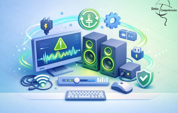 PC Lautsprecher brummen durch Störungen bei Verkabelung und Stromversorgung