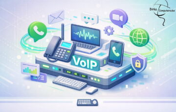 VoIP einfach erklärt: Telefonieren über das Internet mit Router, Smartphone und Datenübertragung visualisiert