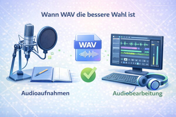 WAV Audioformat für Aufnahme und Bearbeitung – typische Anwendungsfälle einfach erklärt