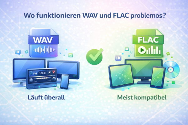 WAV vs FLAC Kompatibilität – auf welchen Geräten die Audioformate problemlos laufen
