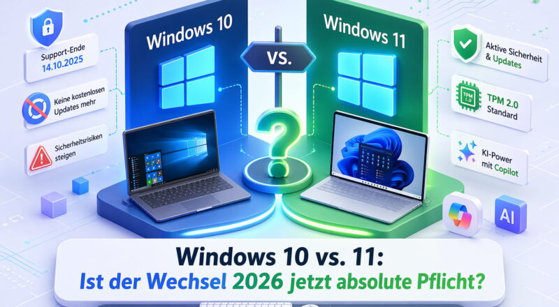Windows 10 vs Windows 11 Vergleich mit wichtigsten Unterschieden und Upgrade-Entscheidung 2026