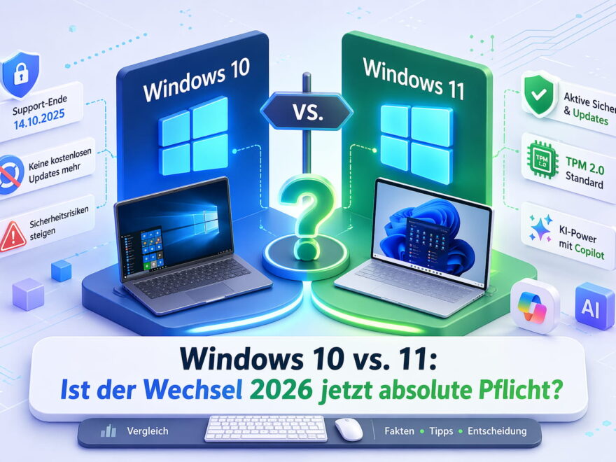 Windows 10 vs Windows 11 Vergleich mit wichtigsten Unterschieden und Upgrade-Entscheidung 2026