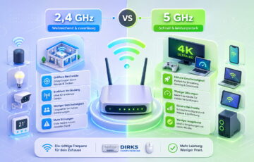2,4 GHz vs 5 GHz WLAN Vergleich mit Reichweite und Geschwindigkeit im Überblick
