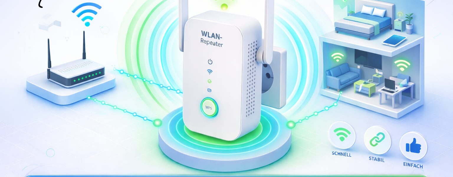 WLAN-Repeater verbessert die Reichweite und sorgt für stabiles WLAN in mehreren Räumen