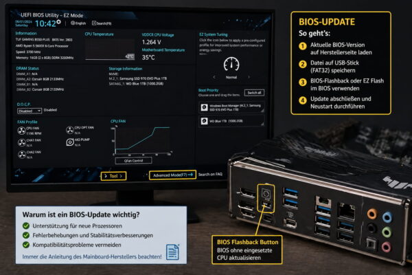 BIOS-Update auf einem Mainboard vor dem Prozessor-Upgrade durchführen