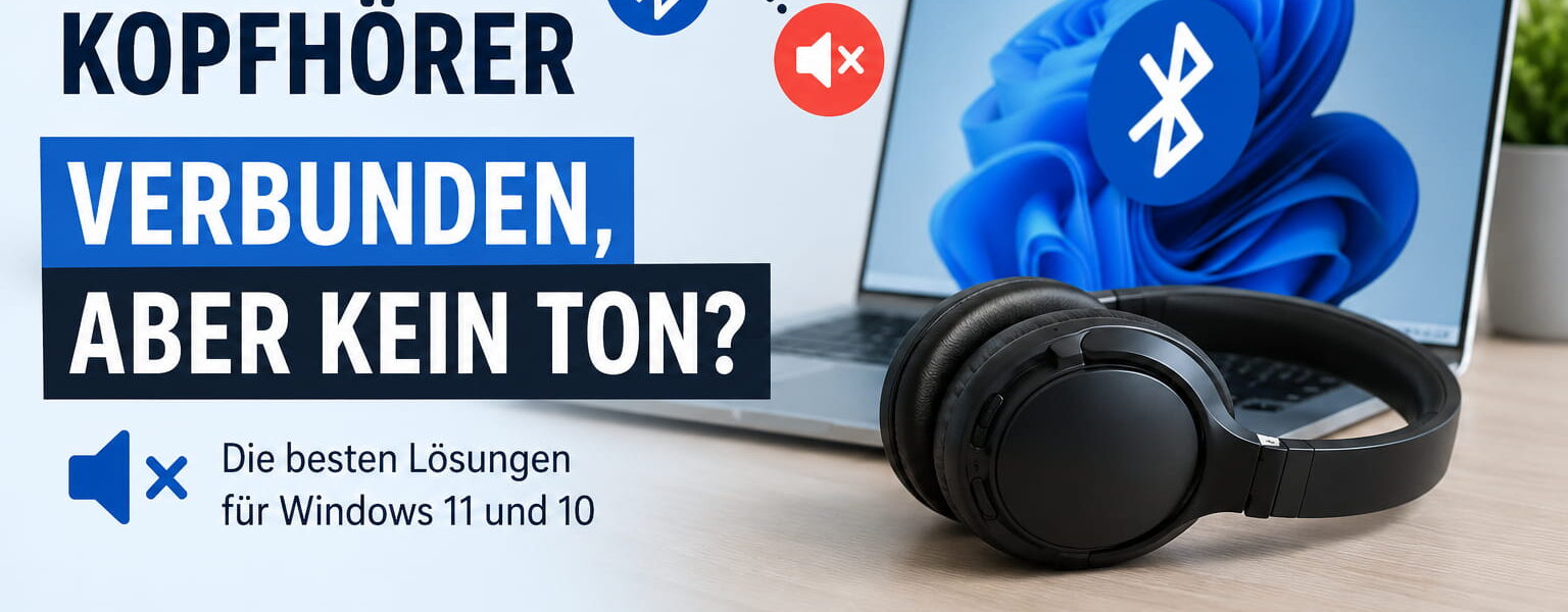 Bluetooth-Kopfhörer unter Windows verbunden, aber kein Ton