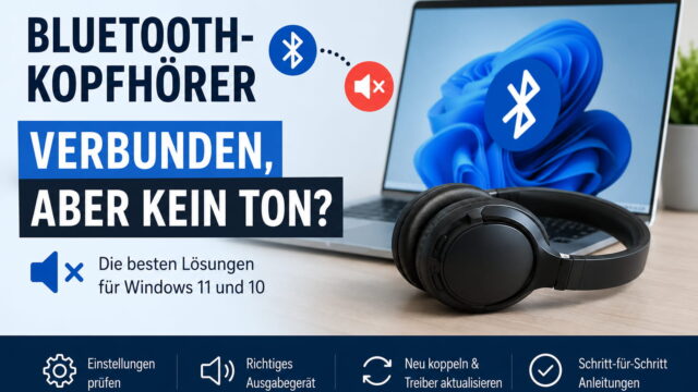 Bluetooth-Kopfhörer unter Windows verbunden, aber kein Ton