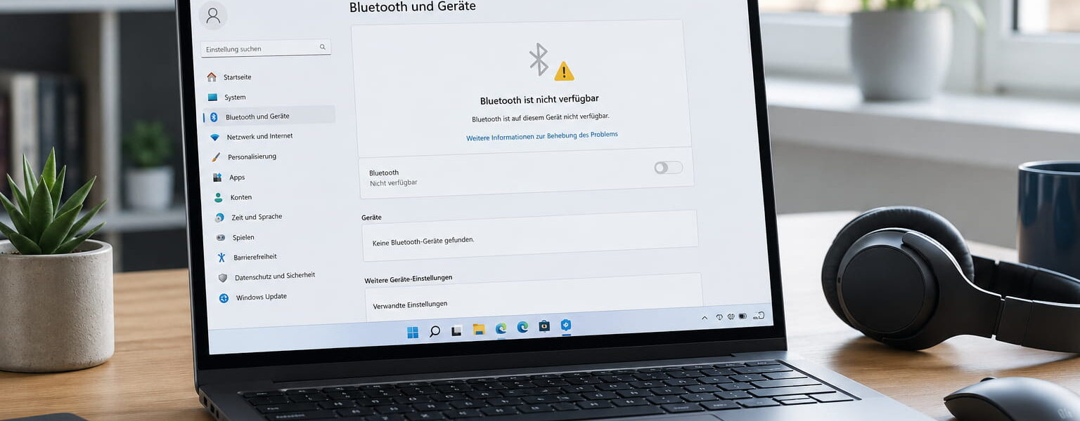 Bluetooth verschwunden unter Windows mit Hinweis auf fehlende Bluetooth-Verbindung