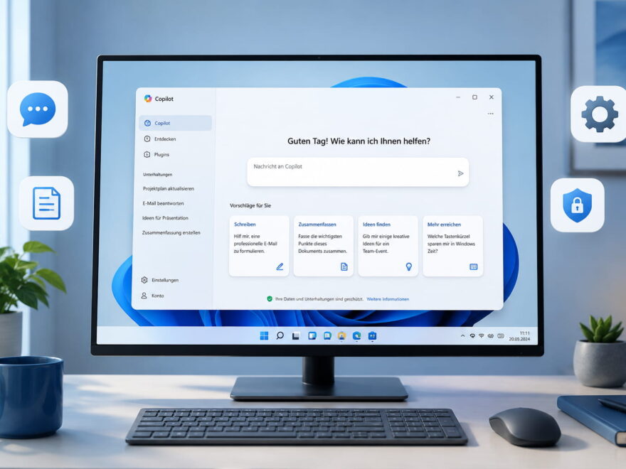 Copilot in Windows 11 auf einem modernen Desktop-PC