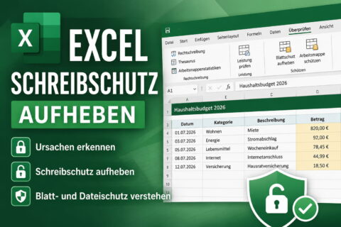 Excel Schreibschutz aufheben bei einer geschützten Arbeitsmappe