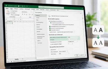 Excel-Optionen zum Ändern der Standardschrift und Schriftgröße für neue Arbeitsmappen