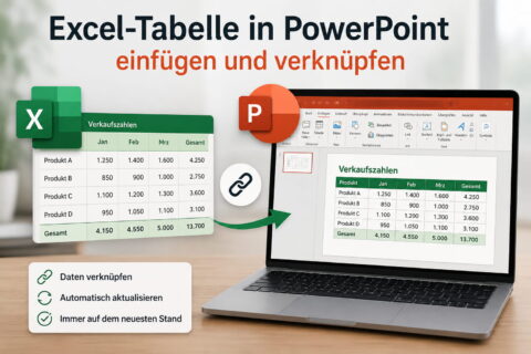 Excel-Tabelle in PowerPoint einfügen und verknüpfen