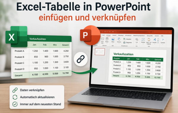 Excel-Tabelle in PowerPoint einfügen und verknüpfen