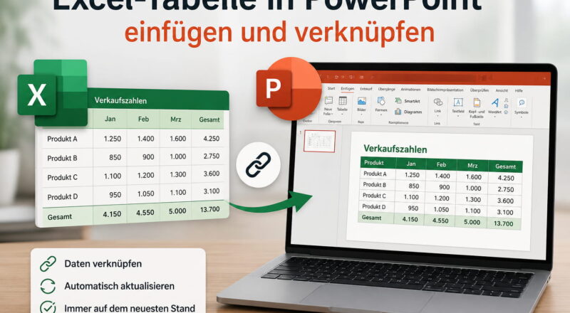 Excel-Tabelle in PowerPoint einfügen und verknüpfen